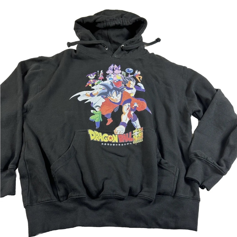 Dragon Ball Z Sweatshirt Pullover Hoodie Size Medium Black Graphic Anime